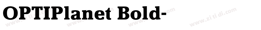 OPTIPlanet Bold字体转换
